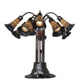 thumbnail image 1 of 24" High Stained Glass Pond Lily 10 Light Table Lamp, 1 of 1