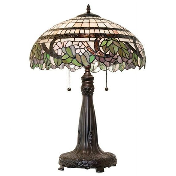 Meyda Tiffany 263212 Handel Grapevine 2 Light 26" Tall Buffet Table Lamp - MultiColor