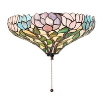 Meyda Tiffany 263352 Wisteria 16" Wide Single Ceiling Fan Light Kit - MultiColor