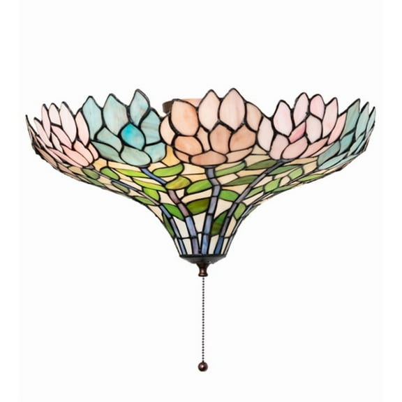Meyda Tiffany 263353 Wisteria 20" Wide Single Ceiling Fan Light Kit - MultiColor