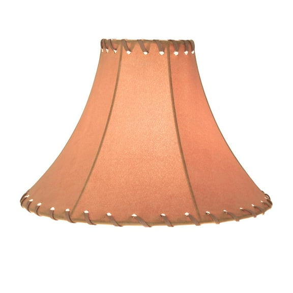 Meyda Lighting 14" Wide Faux Leather Tan Hexagon Shade