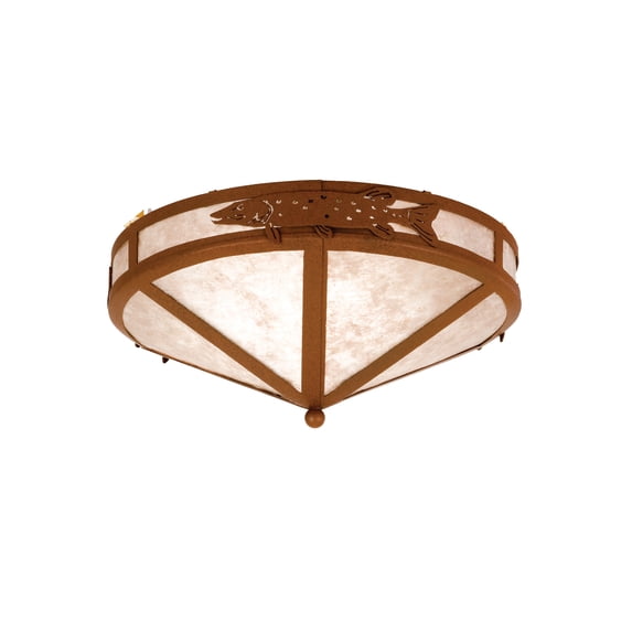 Meyda Tiffany 26392 16" W Pike Flush Mount Ceiling Fixture - Silver