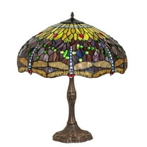 26" High Tiffany Hanginghead Dragonfly Table Lamp