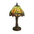 thumbnail image 1 of Meyda Lighting 12"H Tiffany Hanginghead Dragonfly w/ Twisted Fly Mosaic Base Mini Lamp, 1 of 2