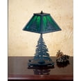 thumbnail image 1 of Meyda Tiffany 27107 Lodge Style Accent Table Lamp From The Pine Tree Collection - Green, 1 of 4