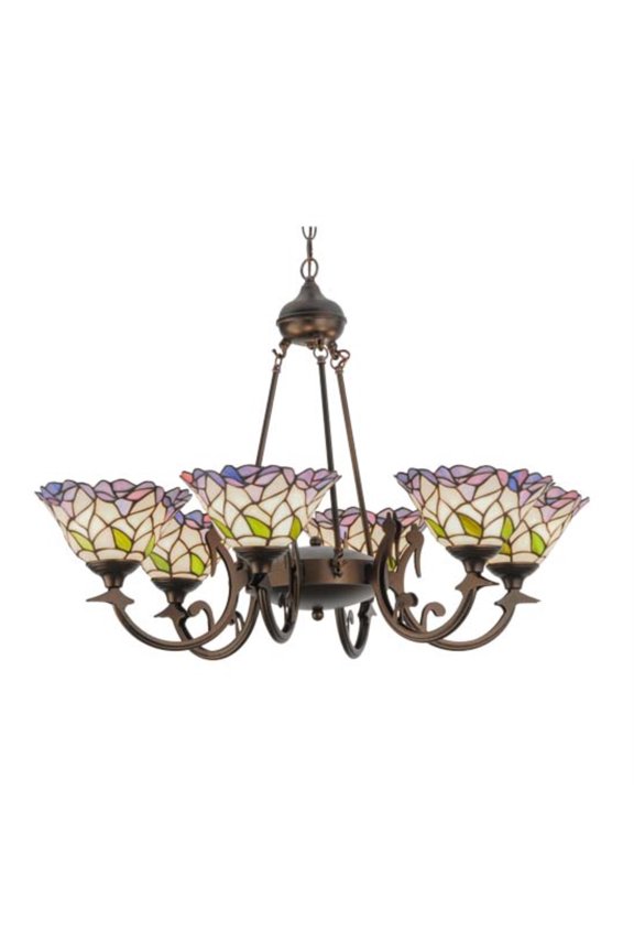 Tiffany 27398 Daffodil Bell 6 Light 33" Wide Chandelier - MultiColor