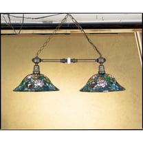 Meyda Tiffany 27409 Tiffany Rosebush 2 Light 38" Wide Linear Chandelier - Tiffany Glass
