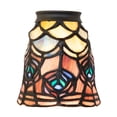 thumbnail image 1 of 4"W Tiffany Peacock Feather Fan Light Shade, 1 of 1