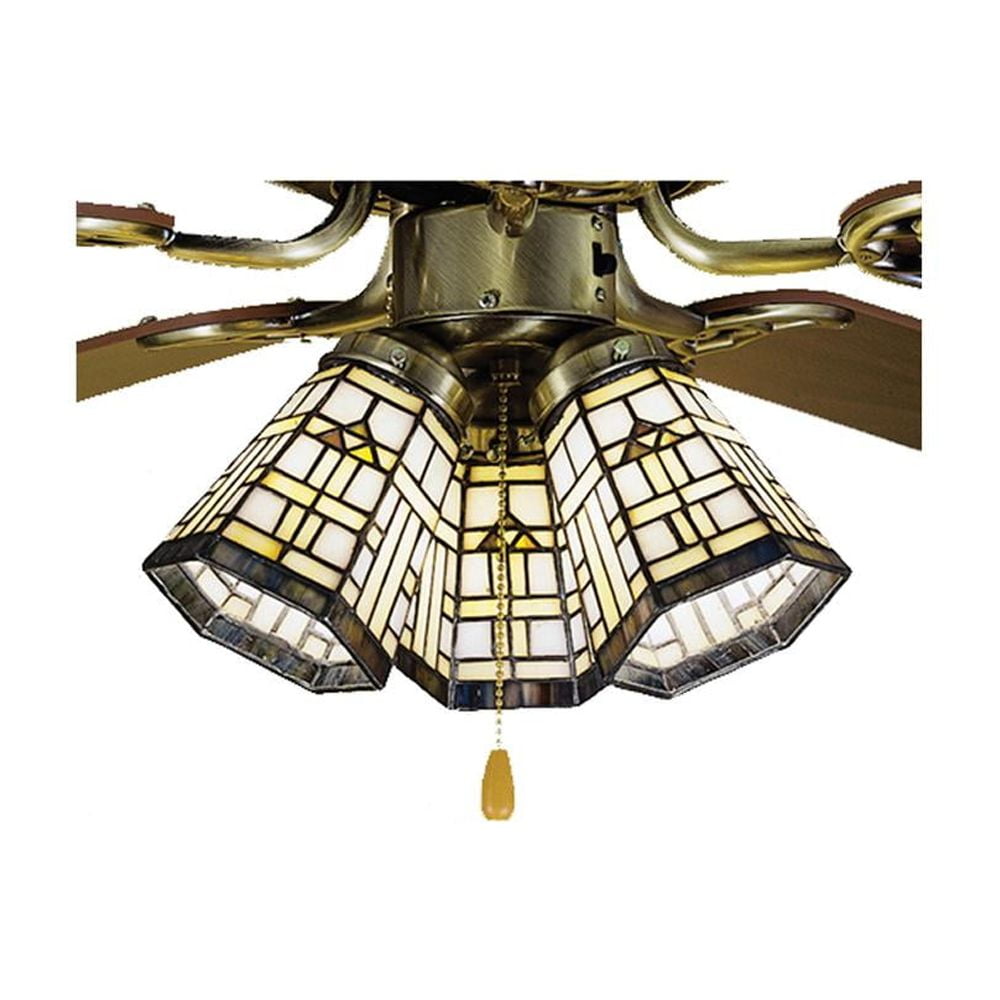 Southwest Mission 4.5'' Stained Glass Bell Ceiling Fan Shade