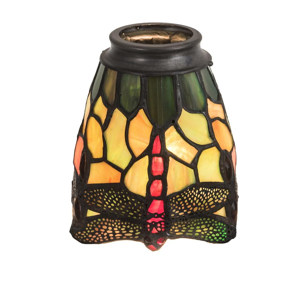 Scarlet Dragonfly 4" Glass Ceiling Fan Light Shade