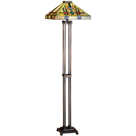 Meyda Tiffany 28326 Stained Glass / Tiffany Floor Lamp From The Prairie Wheat Collection -