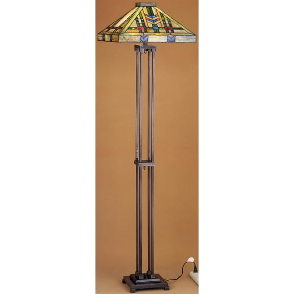 Meyda Tiffany 28326 Stained Glass / Tiffany Floor Lamp From The Prairie Wheat Collection -