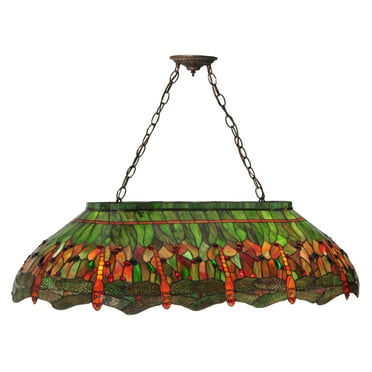 Meyda Tiffany 28522 41" L Tiffany Hanginghead Dragonfly Island / Billiard Fixture - Multi