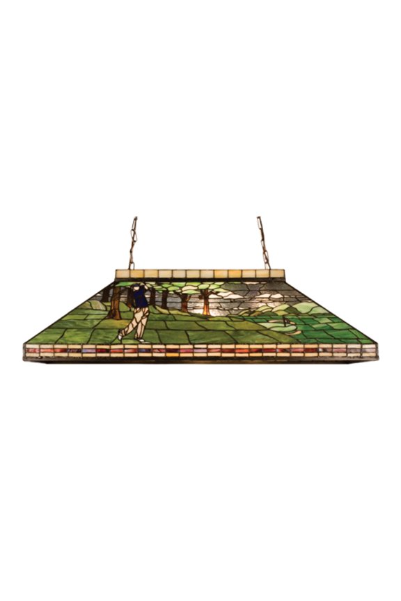 Tiffany 28810 Golf 3 Light 39" Wide Billiard Chandelier - MultiColor