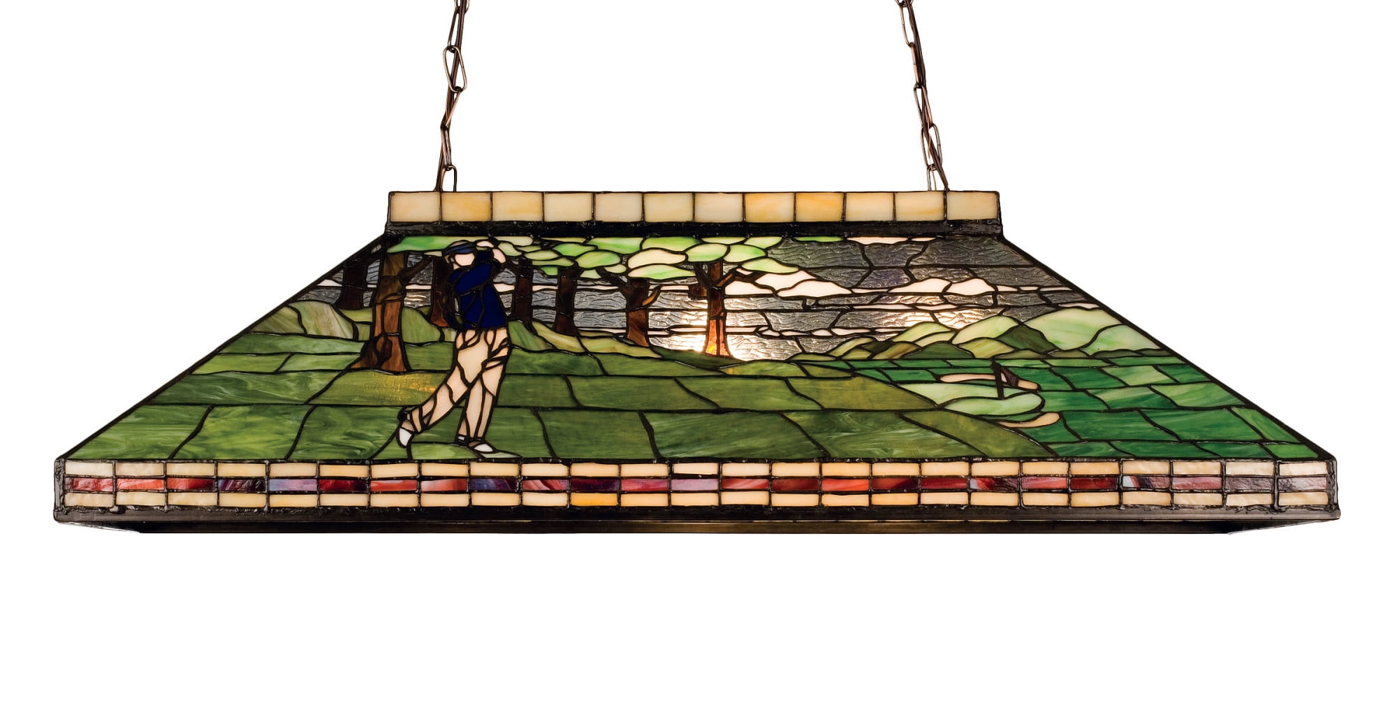 Mahogany Bronze Crystal 3-Light Pendant Chandelier