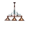 thumbnail image 1 of Meyda Tiffany 29365 Tall Pines 3 Light 45" Wide Linear Chandelier - Rust, 1 of 2