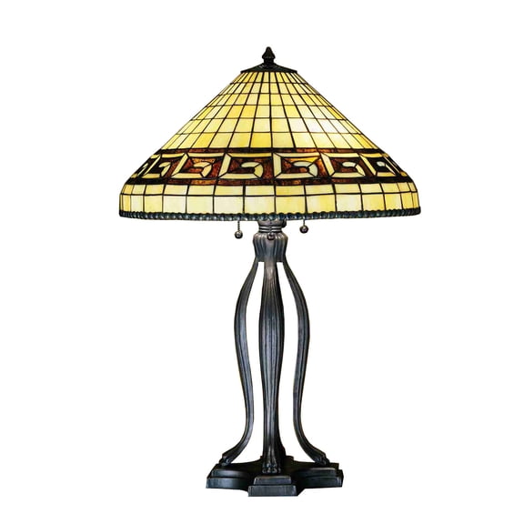 Meyda Tiffany - 29504 - Three Light Table Lamp - Greek Key - Beige Xag-195pack