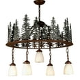 thumbnail image 1 of Meyda Tiffany 29556 Tall Pines 5 Light 28" Wide Chandelier - Rust, 1 of 2