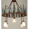 thumbnail image 1 of Meyda Tiffany 29557 Tall Pines 5 Light 28" Wide Chandelier - Rust, 1 of 2