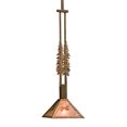 thumbnail image 1 of Meyda Tiffany 30096 12" Square Winter Pine Pendant - Rust, 1 of 5