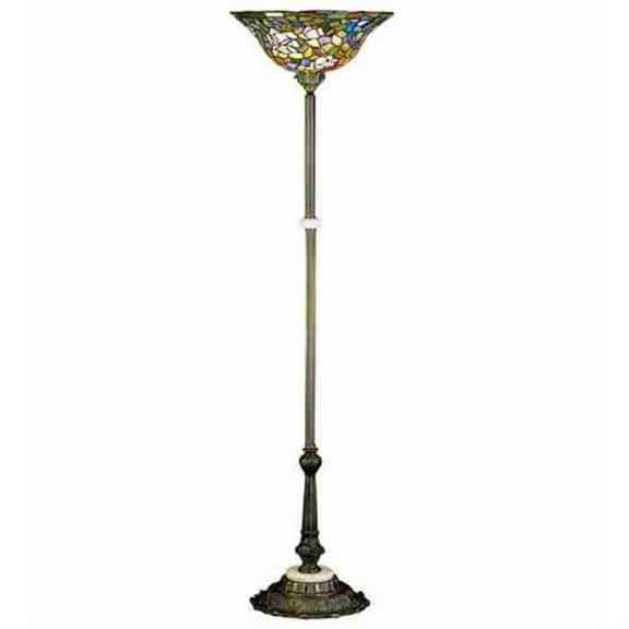 Meyda Tiffany 31122 Stained Glass / Tiffany Torchiere Lamp From The Tiffany Rosebush