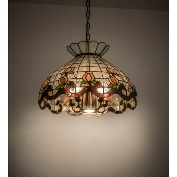 Meyda Tiffany 31208 Roseborder Pendant Light Fixture, 20" Width