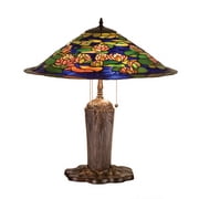 Meyda Tiffany - 32300 - Three Light Table Lamp - Tiffany Pond Lily - Vacr Pink-210pack