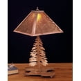 thumbnail image 1 of Meyda Tiffany 32515 21 Inch H Tall Pine Table Lamp   Antique Copper Finish with Amber Mica, 1 of 1