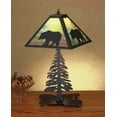 thumbnail image 1 of Meyda Tiffany 32552 Table Lamp From The Bear In The Woods Collection - Black, 1 of 6