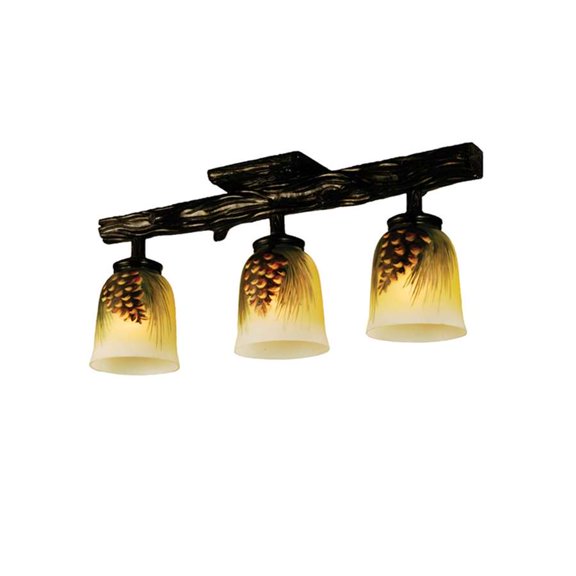 Meyda Tiffany Rustic Northwoods 3 Light Full Track Lighting Kit