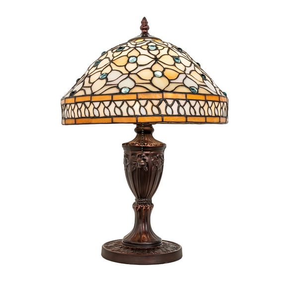 10" High Jeweled Quatrefoil Accent Lamp