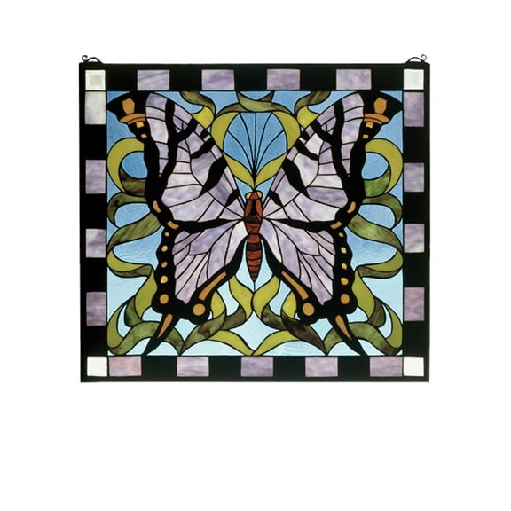 Meyda Tiffany - 46464 - Window - Butterfly - Blue Pr Bl Clear-100pack