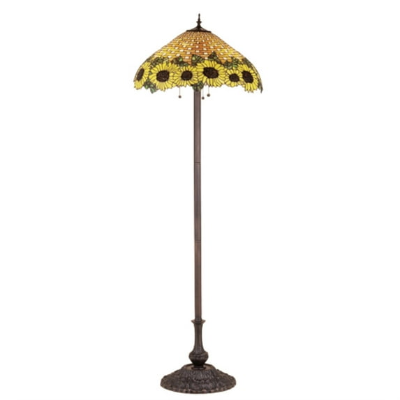 Meyda Tiffany 47996 3 Light 63" Tall Tiffany Floor Lamp