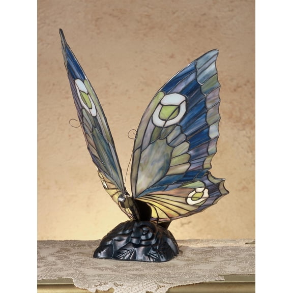 Meyda Tiffany 48017 Butterfly Wings Tiffany 1 Light Accent Table Lamp - Tiffany Glass