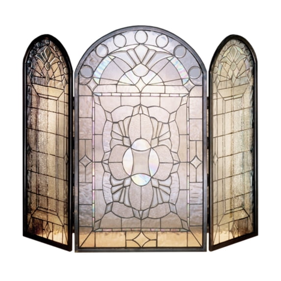Meyda Tiffany 48104 Stained Glass / Tiffany Fireplace Screen From The Classic Firescreen -