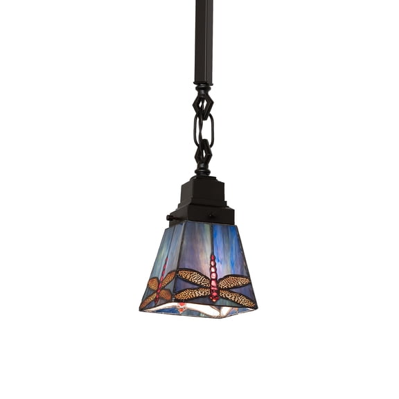 5"Sq Prairie Dragonfly Mini Pendant.609