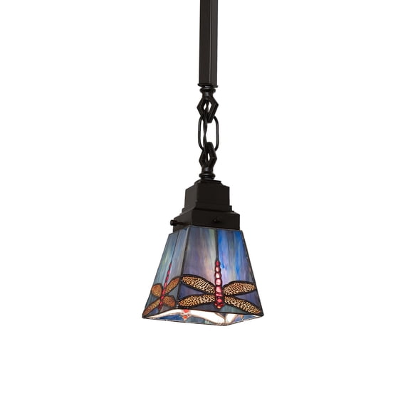 5"Sq Prairie Dragonfly Mini Pendant.609