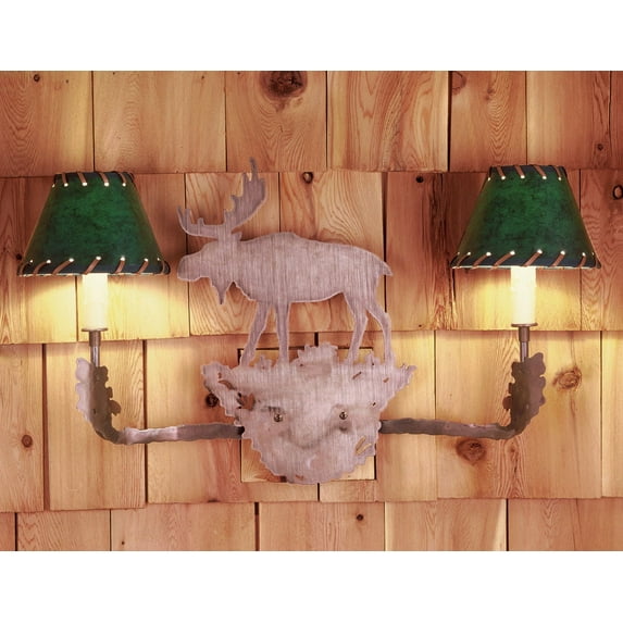 Meyda Tiffany 50616 Moose 20" Wide 2 Light Double Sconce - Copper