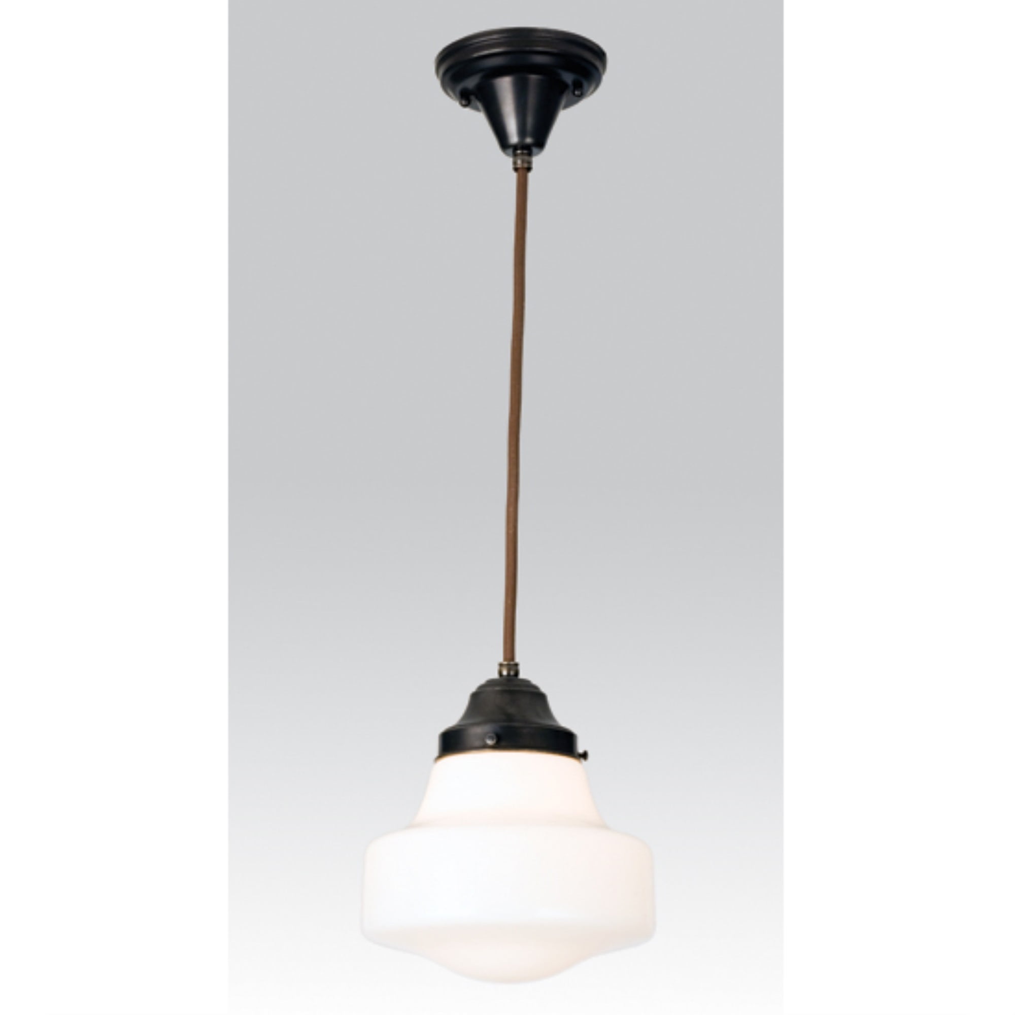 Classic Globe Mini-Pendant Light in Brown Glass