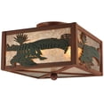 thumbnail image 1 of Meyda Tiffany 50748 10" Square Alligator Flush Mount Ceiling Fixture - Rust, 1 of 6
