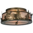 thumbnail image 1 of Meyda Tiffany 51095 Moose At Dusk 3 Light 16" Wide Semi Flush Drum Ceiling Fixture -, 1 of 3