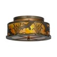 thumbnail image 1 of Meyda Tiffany 51239 Ducks In Flight 2 Light 16" Wide Semi-Flush Drum Ceiling Fixture -, 1 of 6