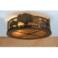 thumbnail image 1 of Meyda Tiffany 51498 Buffalo 2 Light 16" Wide Semi Flush Drum Ceiling Fixture - Copper, 1 of 2