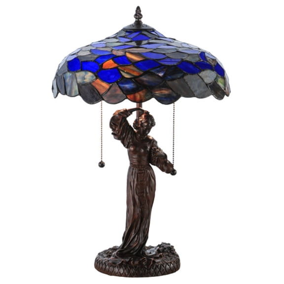 Meyda Tiffany 51565 Maxfield Parrish Griselda Table Lamp, 21"H