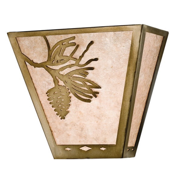 Meyda Tiffany 52063 Pinecone 13" Wide 2 Light Wall Washer - Copper