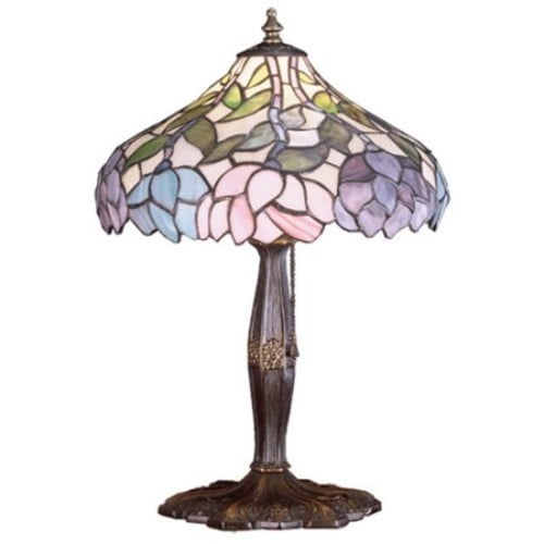 Meyda Tiffany 52134 Stained Glass / Tiffany Accent Table Lamp From The Classic Wisteria