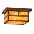 thumbnail image 1 of Meyda Tiffany 52644 Hyde Park "T" Mission 2 Light 17" Wide Flush Mount Square Ceiling, 1 of 7