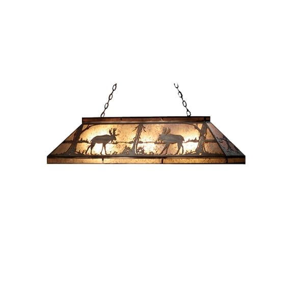 Meyda Tiffany 65098 48" L Moose At Lake Island / Billiard Fixture - Copper