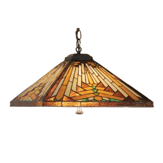Meyda Tiffany 66229 Stained Glass / Tiffany Down Lighting Pendant From The Mission