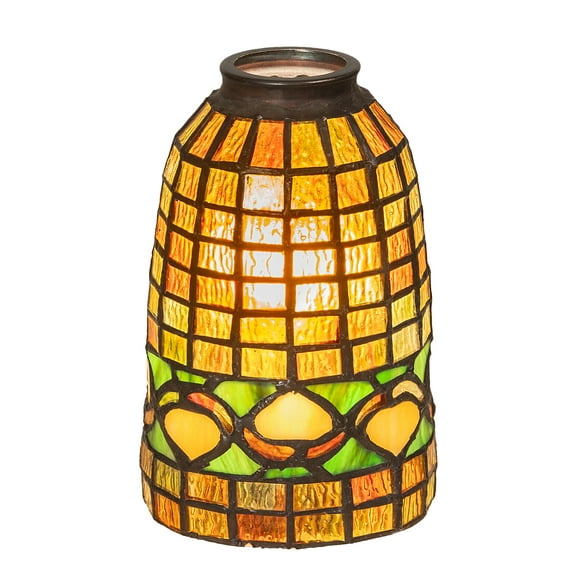 Meyda Tiffany 66906 Acorn 5" Wide X 7" Tall Stained Glass Lighting Shade - MultiColor